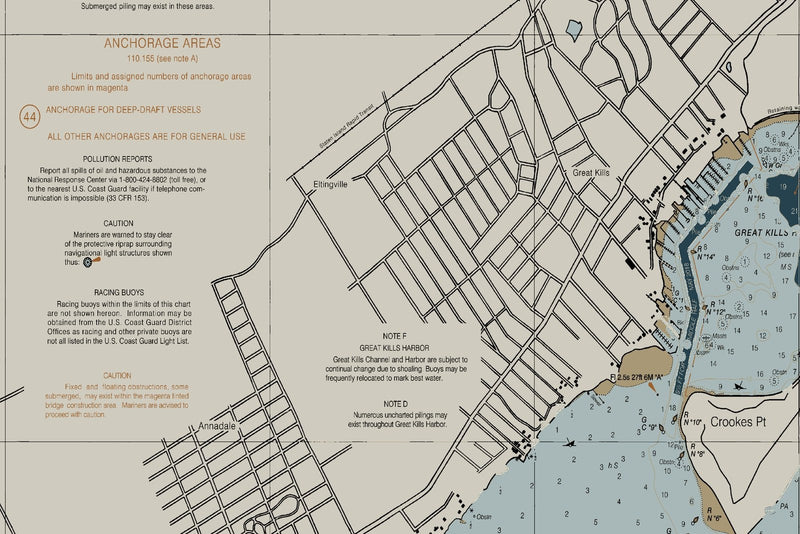 Raritan Bay and Southern Part of Arthur Kill — Heritage Edition — print detail 3