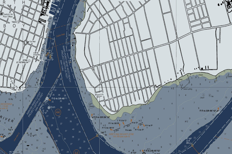 Raritan Bay and Southern Part of Arthur Kill — Modern Edition — print detail 1