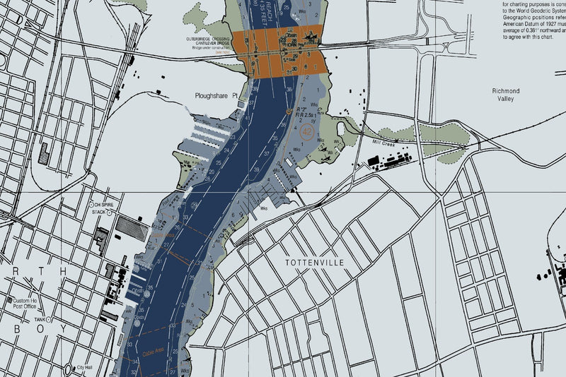 Raritan Bay and Southern Part of Arthur Kill — Modern Edition — print detail 2