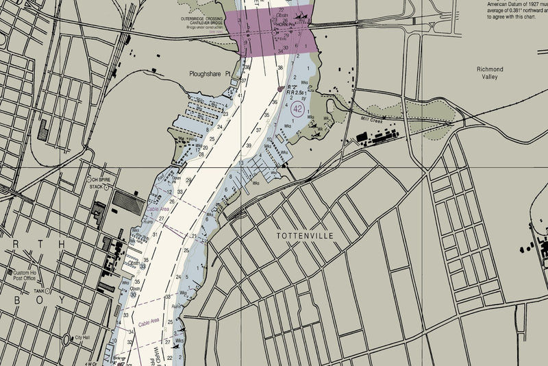 Raritan Bay and Southern Part of Arthur Kill — print detail 2