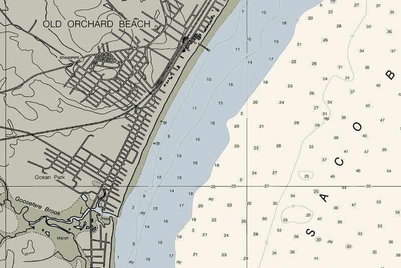 Saco Bay and Vicinity — print detail 1
