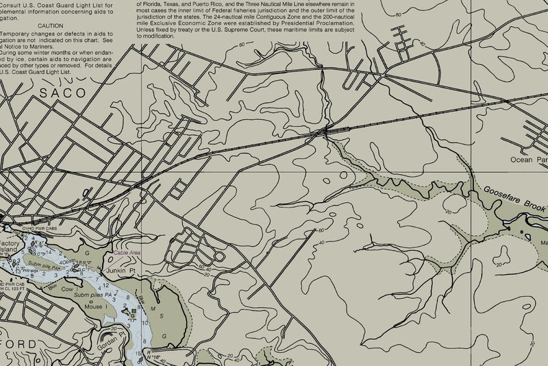 Saco Bay and Vicinity — print detail 2