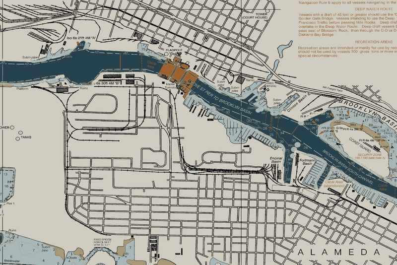 San Francisco Bay - Candlestick Point to Angel Island — Heritage Edition — print detail 3