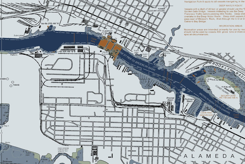 San Francisco Bay - Candlestick Point to Angel Island — Modern Edition — print detail 3