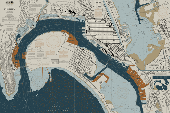 San Diego Bay Nautical Chart — Heritage Edition