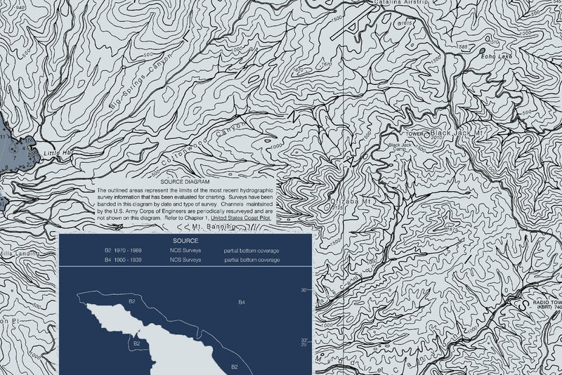Santa Catalina, CA Nautical Chart — Modern Edition — print detail 2