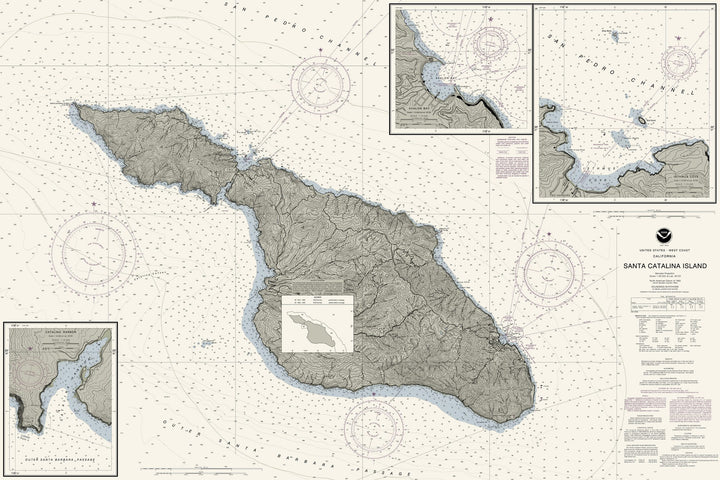 Santa Catalina, CA Nautical Chart — Traditional palette