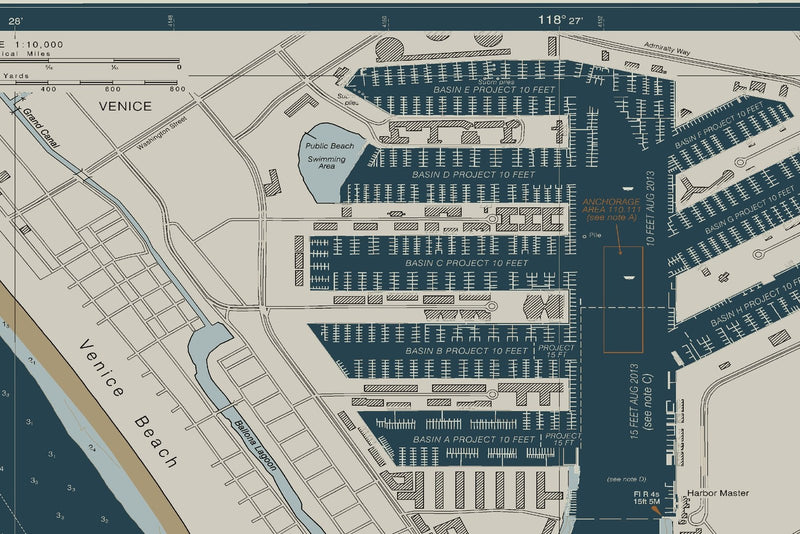 Santa Monica Bay King Harbor — Heritage Edition — print detail 2