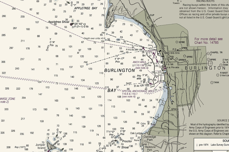 Lake Champlain - Cumberland Head to Four Brothers Islands — print detail 1
