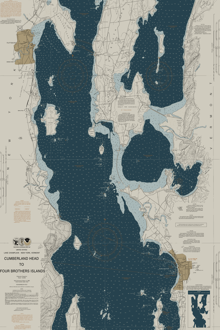 Lake Champlain - Cumberland Head to Four Brothers Islands — Heritage Edition — Heritage Edition palette
