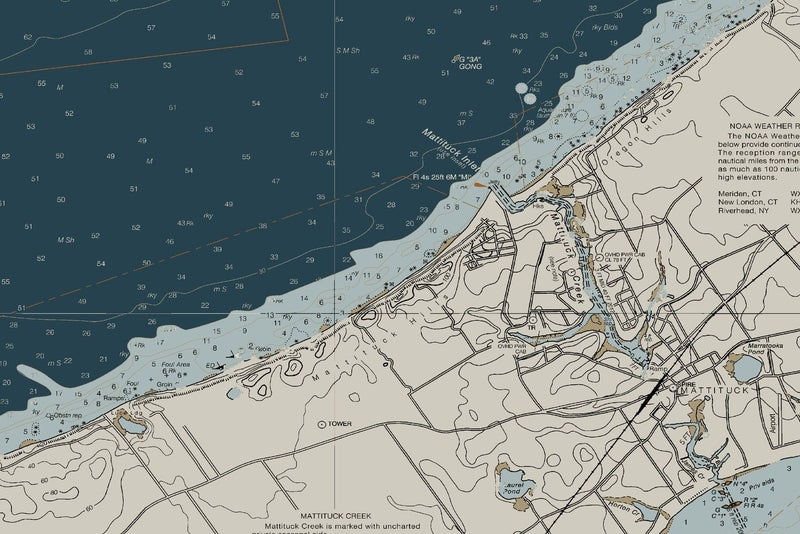 Shelter Island Sound And Peconic Bays Nautical Chart — Heritage Edition — print detail 1