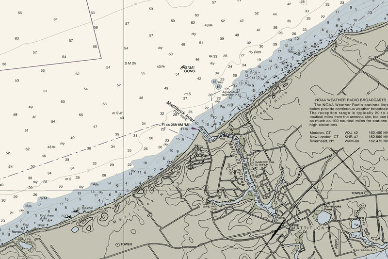 Shelter Island Sound And Peconic Bays Nautical Chart — print detail 1