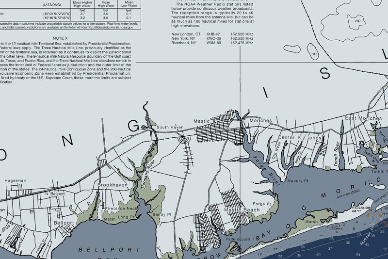 Shinnecock Light to Fire Island Light Nautical Chart — Modern Edition — print detail 2