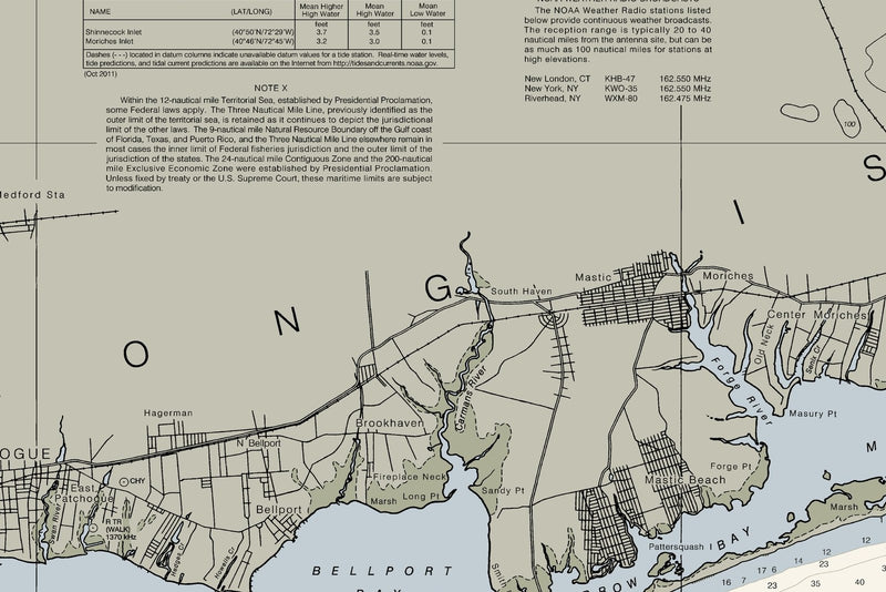 Shinnecock Light to Fire Island Light Nautical Chart — print detail 3