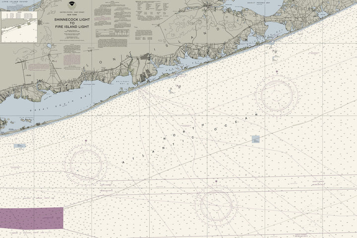 Shinnecock Light to Fire Island Light Nautical Chart — Traditional palette