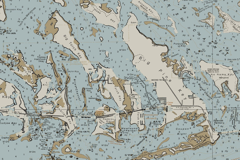 Sombrero Key To Sand Key Nautical Chart — Heritage Edition — print detail 3