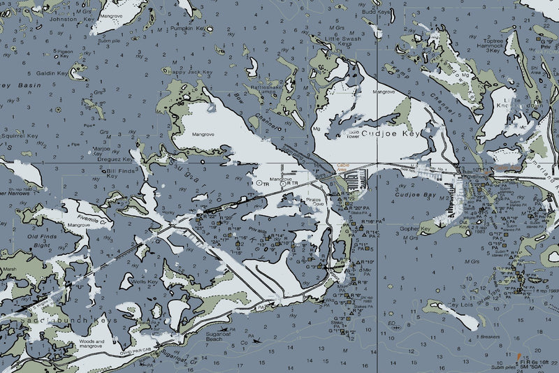 Sombrero Key To Sand Key Nautical Chart — Modern Edition — print detail 2