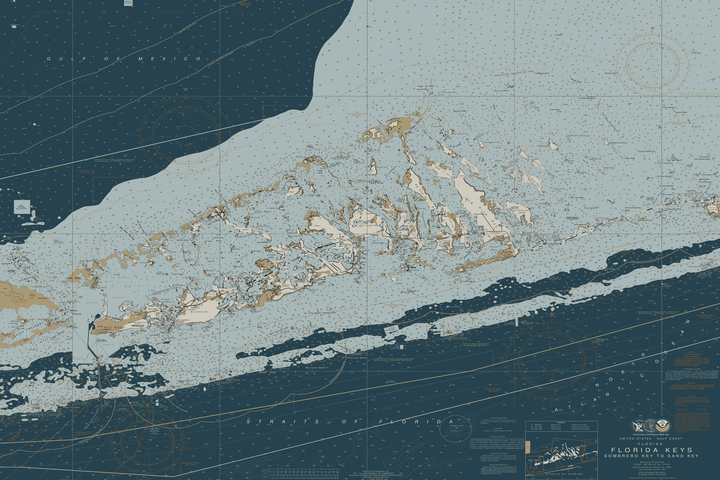 Sombrero Key To Sand Key Nautical Chart — Heritage Edition — Heritage Edition palette
