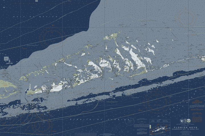 Sombrero Key To Sand Key Nautical Chart — Modern Edition