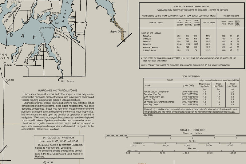 St Joseph And St Andrew Bays, Panama City Nautical Chart — Heritage Edition — print detail 3