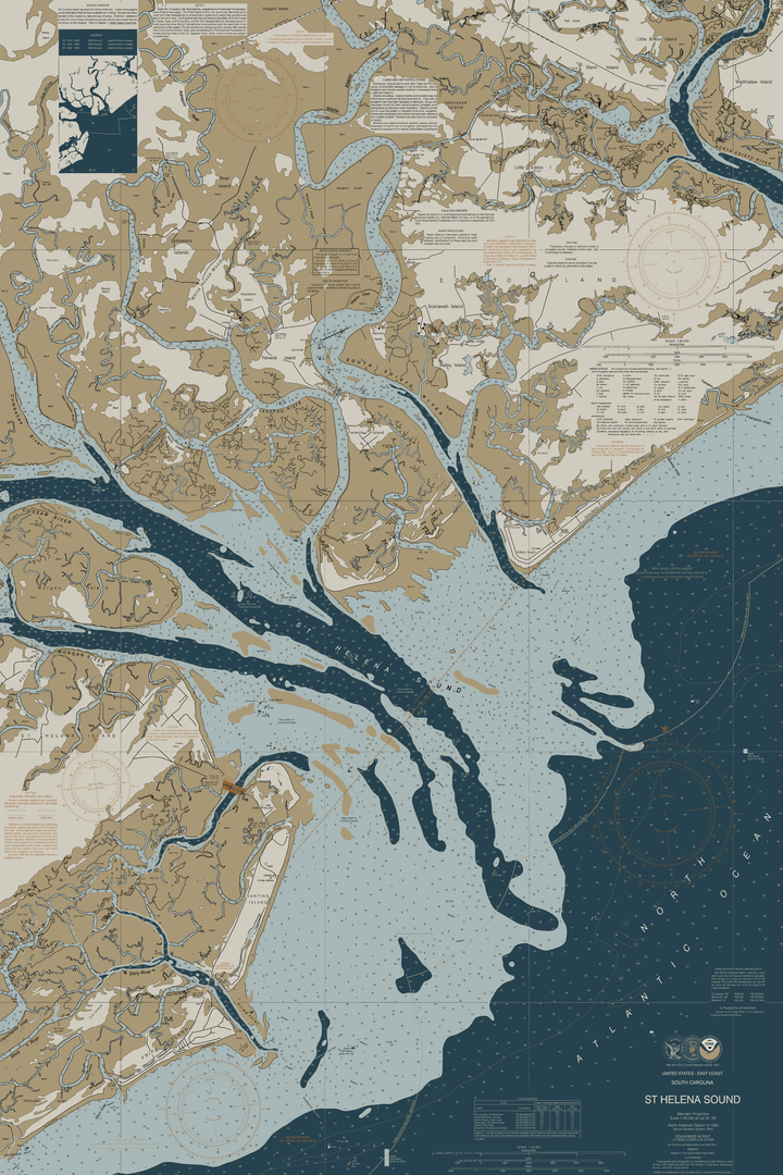 St Helena Sound Nautical Chart — Heritage Edition