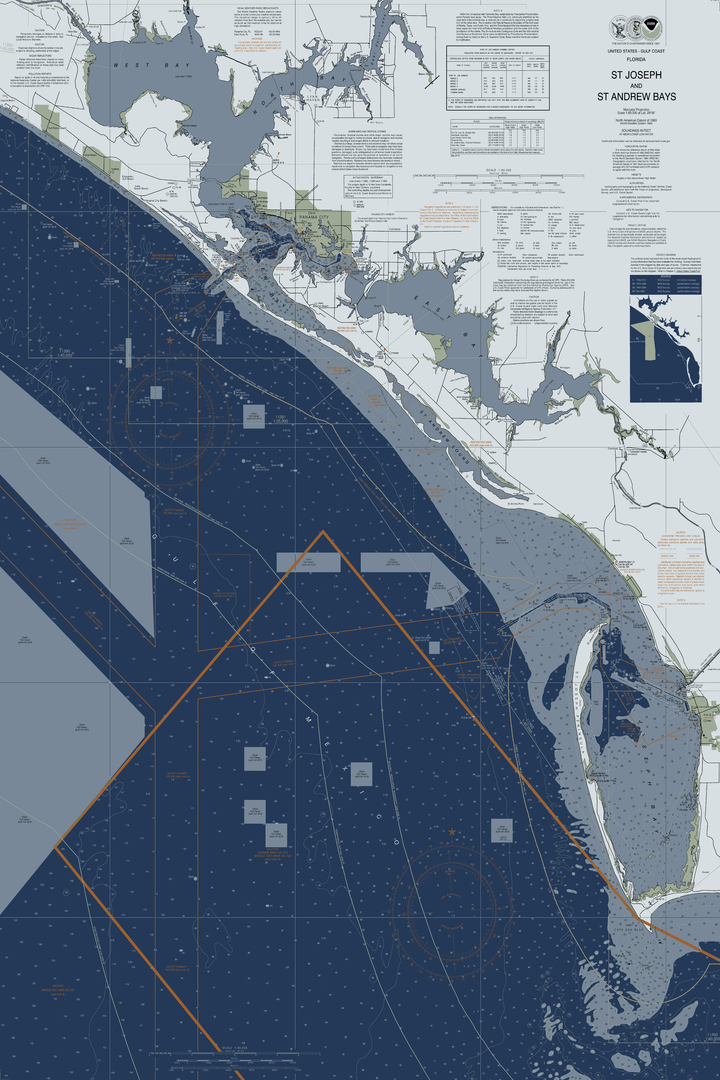 St Joseph And St Andrew Bays, Panama City Nautical Chart — Modern Edition