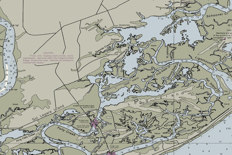 Stono and North Edisto Rivers — print detail 2