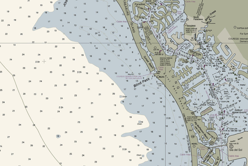 Tampa Bay Entrance — print detail 1