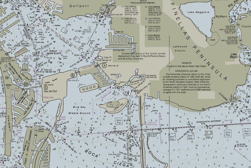Tampa Bay Entrance — print detail 2