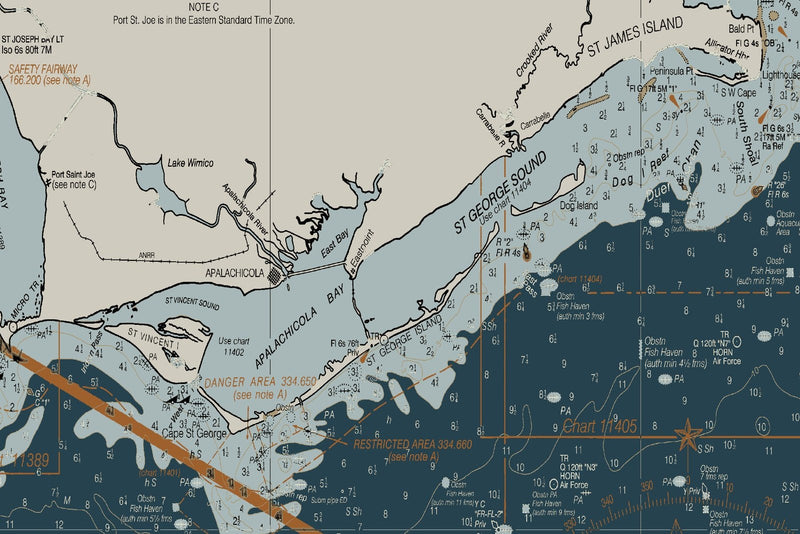 Tampa Bay to Cape San Blas — Heritage Edition — print detail 2