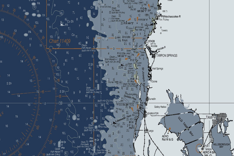 Tampa Bay to Cape San Blas — Modern Edition — print detail 1