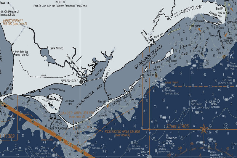 Tampa Bay to Cape San Blas — Modern Edition — print detail 3