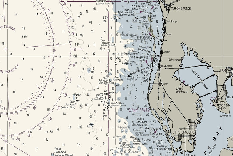 Tampa Bay to Cape San Blas — print detail 1