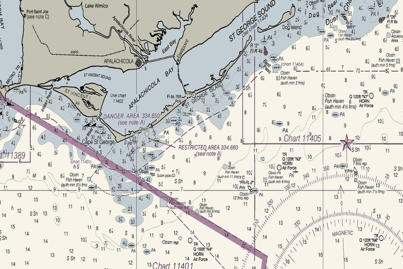 Tampa Bay to Cape San Blas — print detail 2