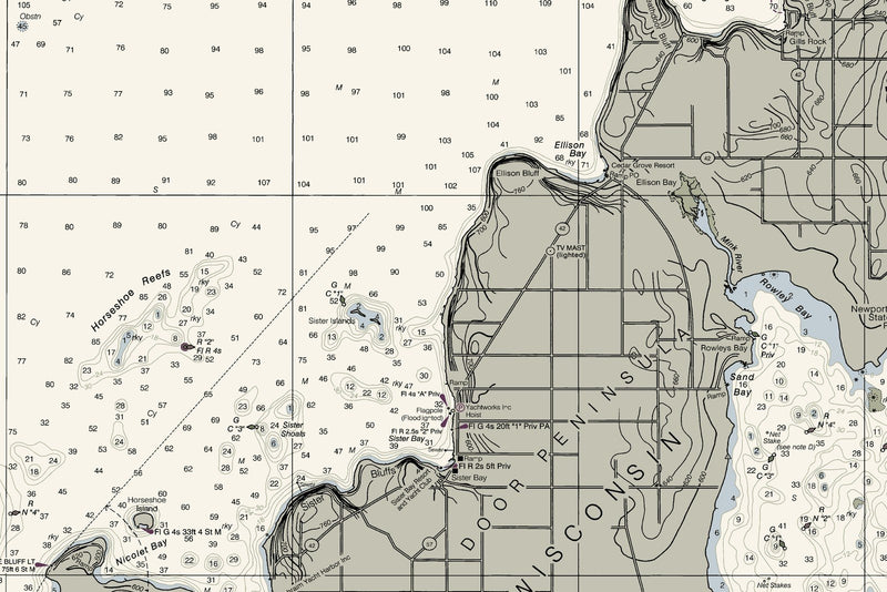 Upper Green Bay — print detail 1