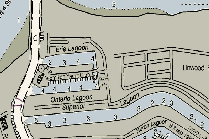 Vermilion Harbor Nautical Chart — print detail 2