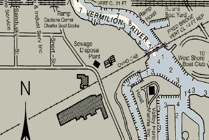 Vermilion Harbor Nautical Chart — print detail 3