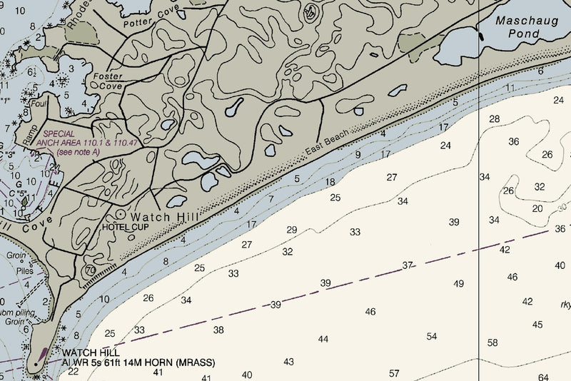 Watch Hill - Little Narragansett - Fishers Island Sound Nautical Chart — print detail 1