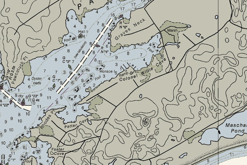 Watch Hill - Little Narragansett - Fishers Island Sound Nautical Chart — print detail 2