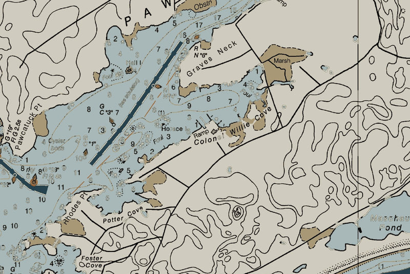 Watch Hill - Little Narragansett - Fishers Island Sound Nautical Chart — Heritage Edition — print detail 2