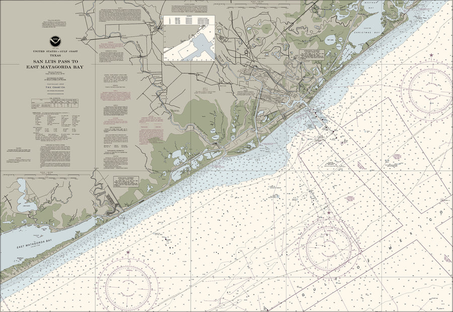 San Luis Pass To East Matagorda Bay Nautical Chart