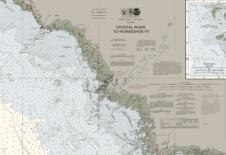 Crystal River To Horseshoe Pt Nautical Chart