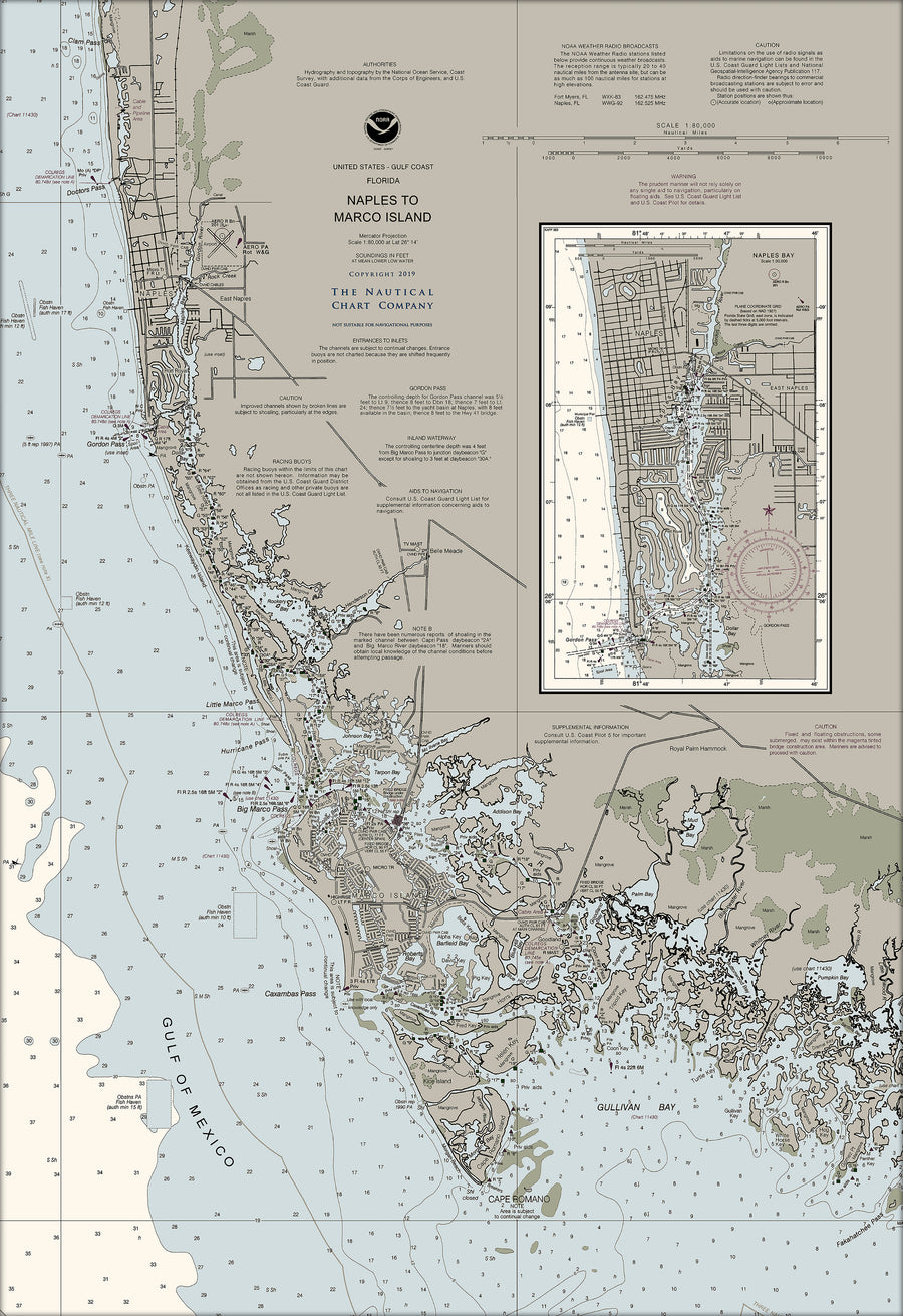 Naples to Marco Island Nautical Chart The Nautical Chart Company