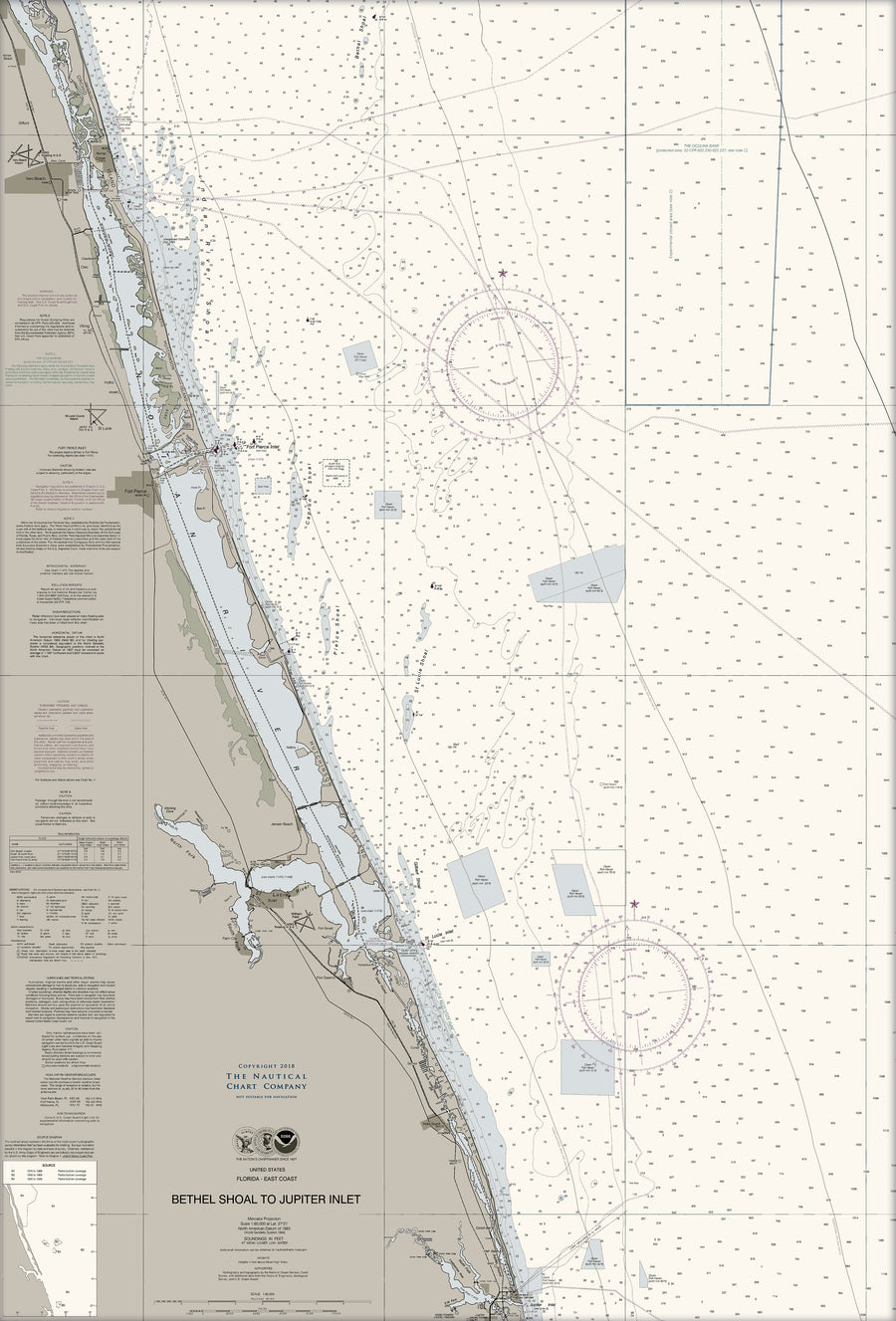 Bethel Shoal To Jupiter Inlet Nautical Chart