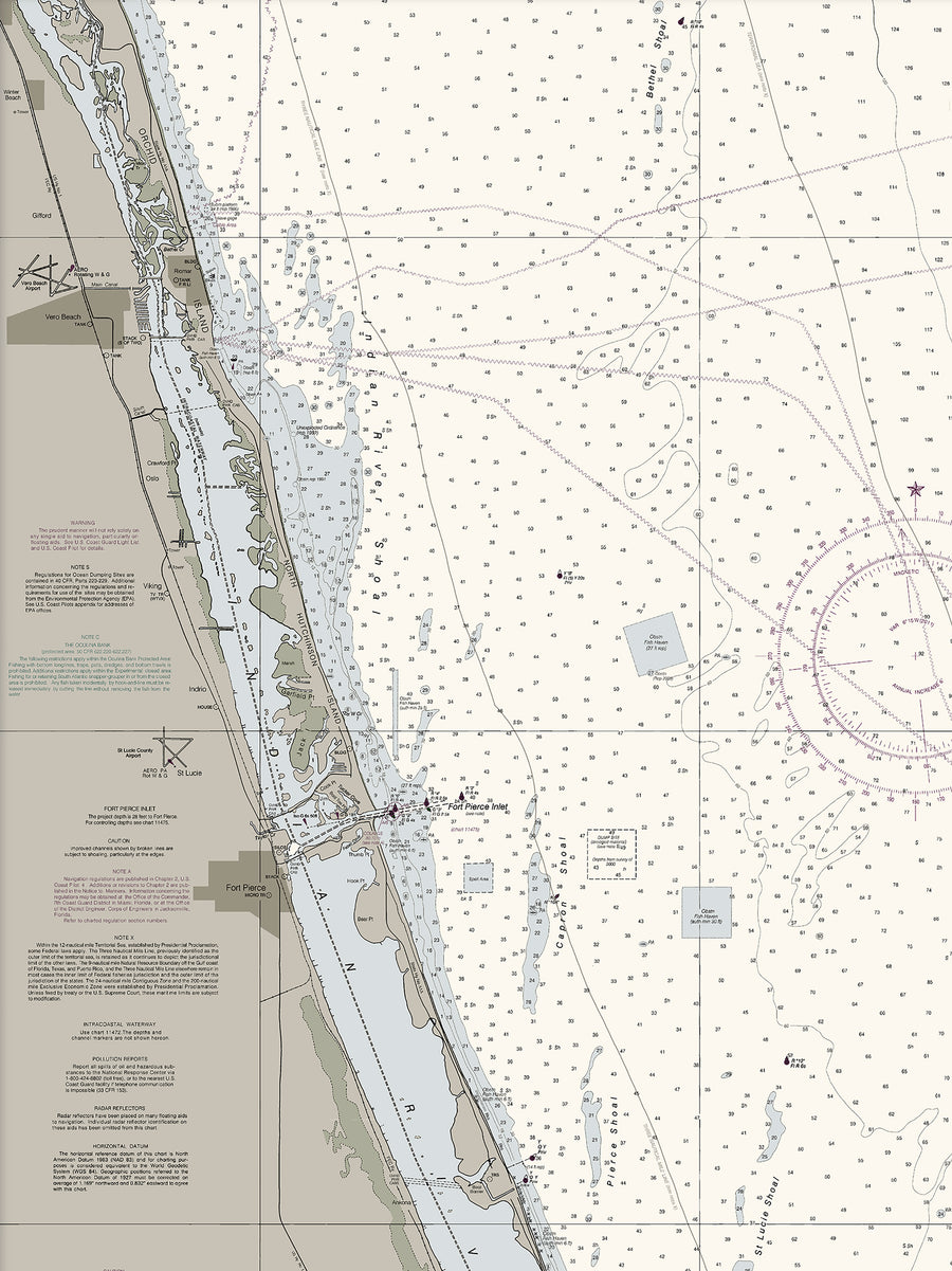 Bethel Shoal To Jupiter Inlet Nautical Chart