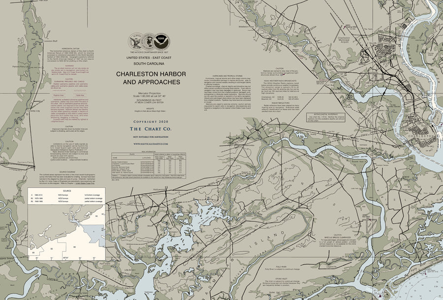 Charleston Harbor And Approaches Nautical Chart