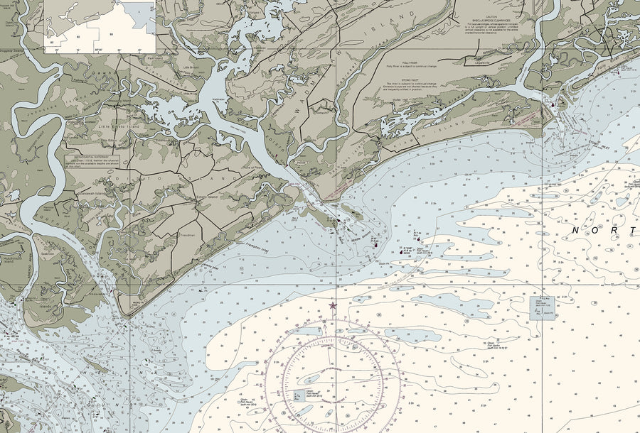 Charleston Harbor And Approaches Nautical Chart