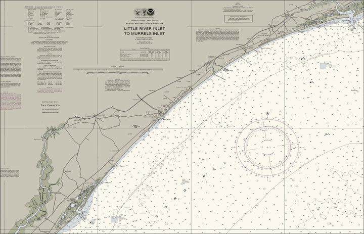Little River Inlet To Murrells Inlet Nautical Chart — Traditional palette