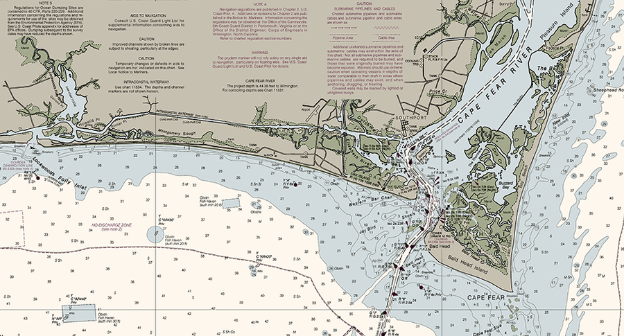 Frying Pan Shoal to Oak Island - Cape Fear