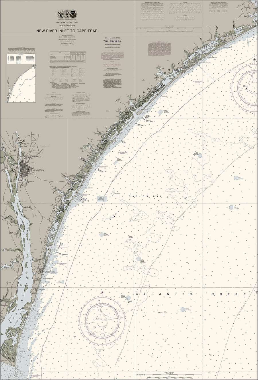 New River Inlet To Cape Fear Nautical Chart